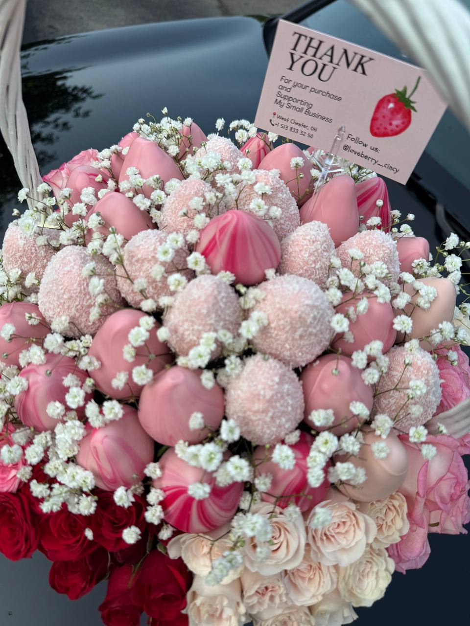 Floral Harmony: Spray Roses Basket