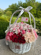 Floral Harmony: Spray Roses Basket