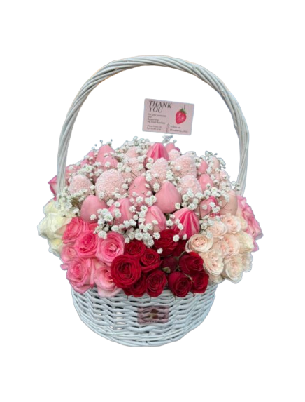 Floral Harmony: Spray Roses Basket