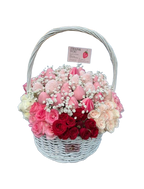 Floral Harmony: Spray Roses Basket